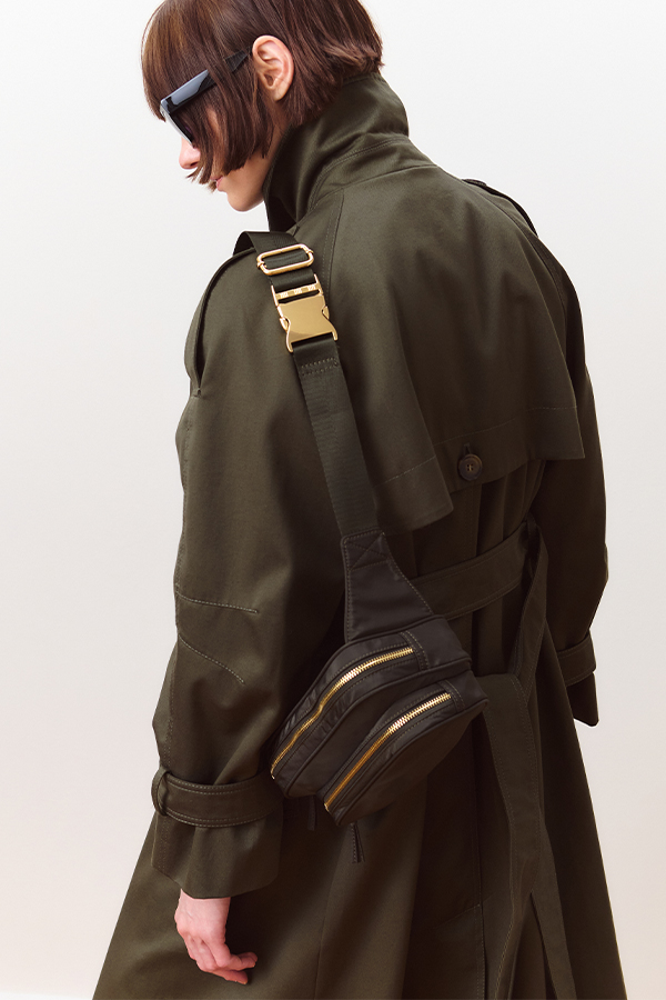 Khaki belt bag