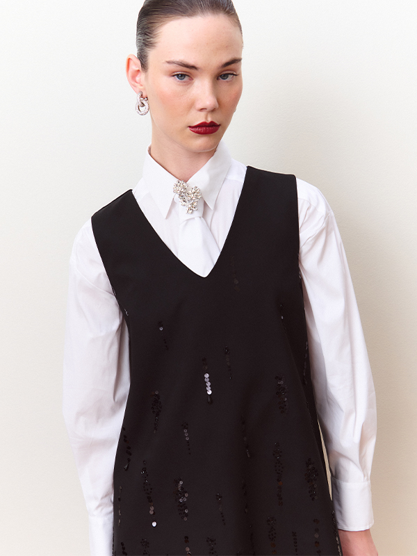 Camicia in popeline con cravatta