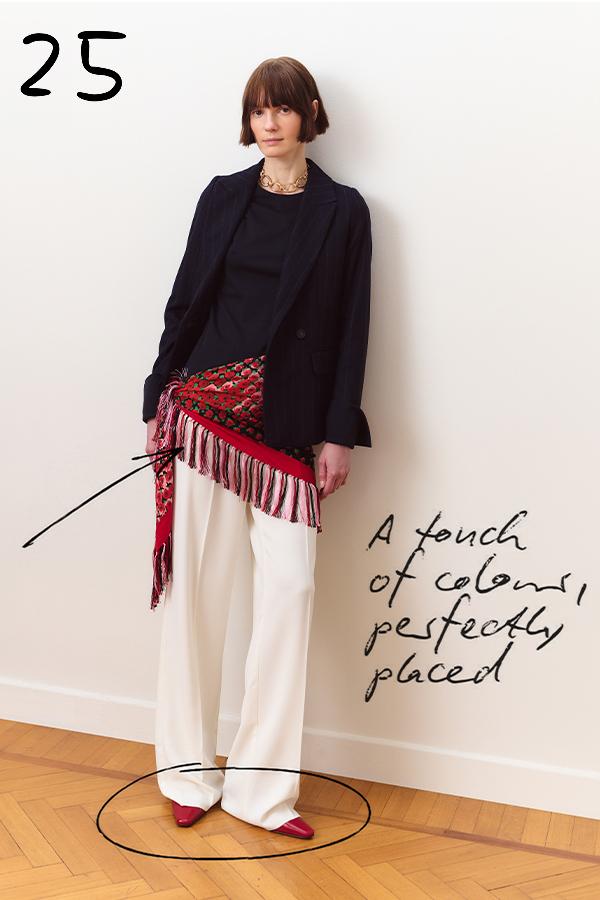 Foulard stampato con frange